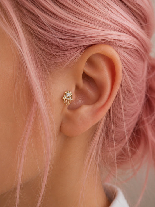 Hamsa Tragus Küpe - Piercing