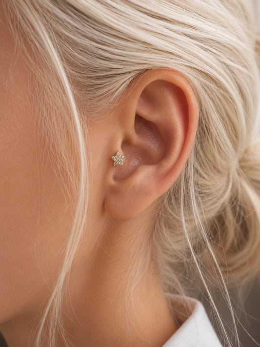 Yıldız Tragus Piercing - Küpe