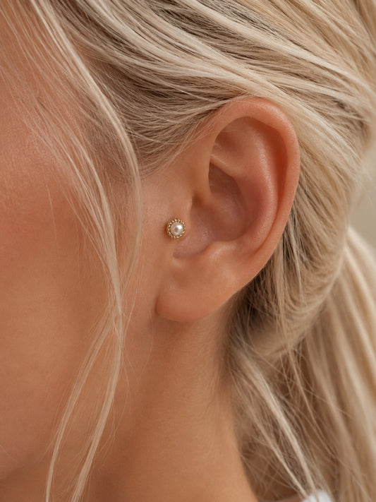 İnci Piercing Küpe - Tragus