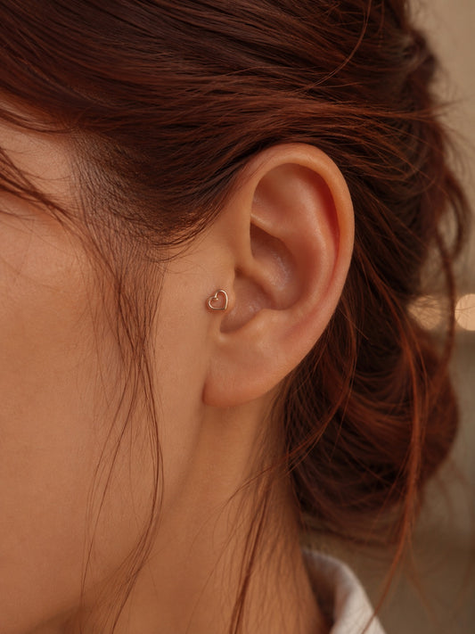 Kalp Tragus Piercing - Küpe