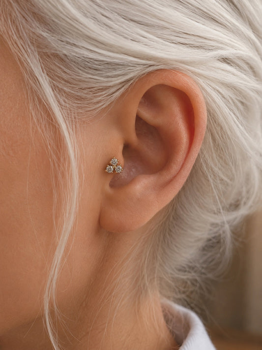 Üçlü Tragus Küpe - Piercing